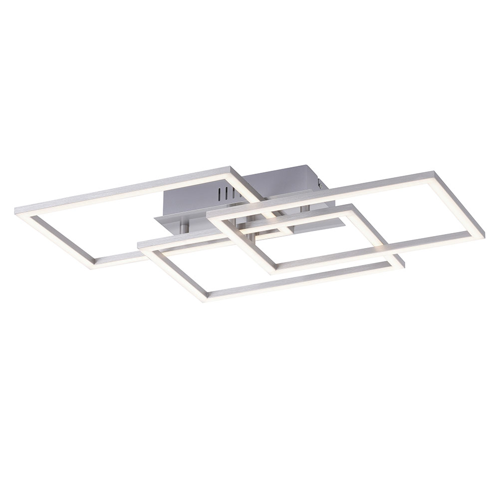 LED Deckenleuchte, dimmbar, Aluminium, silber, L 54 cm von etc-shop