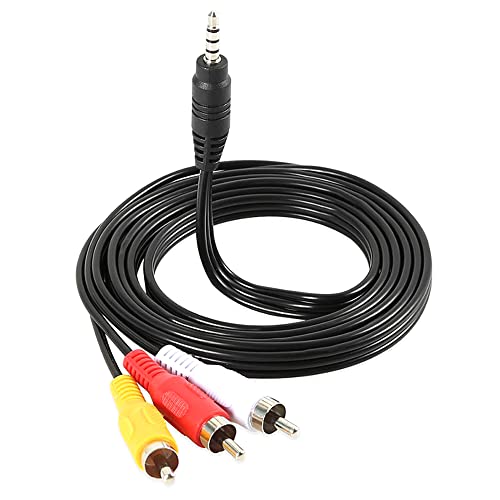 ezqnirk 1 stücke 1m 3,5mm Klinkenstecker männlich bis 3 RCA-Adapter 3.5 bis RCA-männliches Audio-Video AV-Kabel-Kabel für den Lautsprecher-Laptop-DVD-TV geeignet von ezqnirk