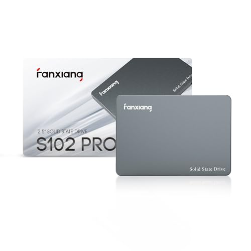 fanxiang SATA SSD 1TB Interne Festplatte 2,5 Zoll, 570MB/s Lesen, 520MB/s Schreiben, Interne SSD mit 70% SLC Cache, für Desktop, Laptop, PS4 (S102Pro) von fanxiang