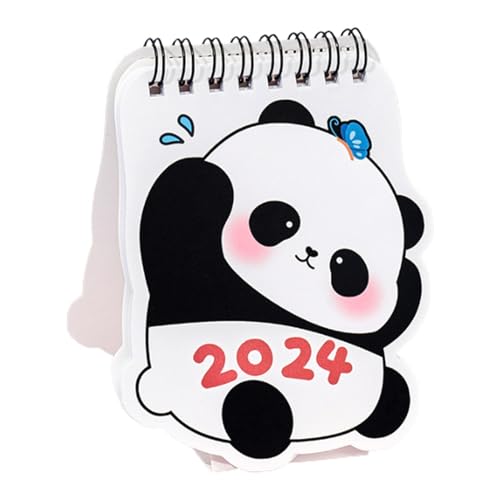 fayarrd Schreibtisch stehender Kalender, Cartoon Desk Kalender | Tragbarer Desktop -Panda -Kalender 2024 - Cartoon Daily Pled Planer, June 2023-Dez 2024, kreative Tischendekoration für den von fayarrd