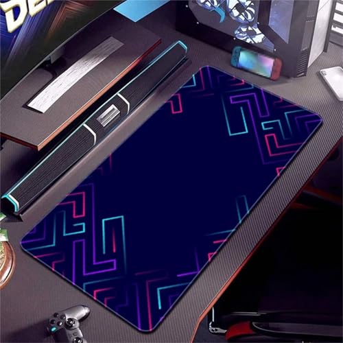 Gaming Mauspad XXL,Abstraktion Large Mouse Pad, rutschfeste Gummibasisgenähte Anti-Fray-Kanten für Home Office 1200x600x3mm von fghgbf