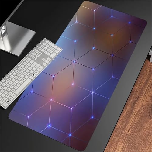 Gaming Mauspad XXL,Schillernd cool Large Mouse Pad, rutschfeste Gummibasisgenähte Anti-Fray-Kanten für Home Office 700x300x3mm von fghgbf