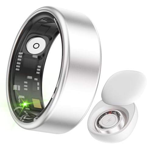 Smart Ring Android IOS Fitness Ring Tracker Smartringe für Herren Damen Schlaftracker Pulsmesser Aktivitätstracker Schrittzähler Sport Smartring Fitnessring Herzfrequenz Schwarz Rosegold Silber von findtime