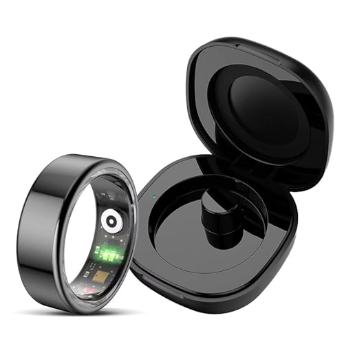 Smart Ring Android Smartringe für Herren Damen Fitness Tracker Ring Schlaftracker Smartring Fitnessring Schrittzähler Fitnesstracker IOS Herzfrequenz Pulsmesser Sport Gesundheitsring Schwarz Rosegold von findtime