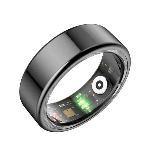 Smart Ring Smartringe Herren Damen Smart Ring Android Fitness Ring Tracker Schrittzähler Schlafmonitor Herzfrequenzmessung Gesundheitsüberwachung Datenaufzeichnung für Verschiedene Sportarten,Schwarz von findtime