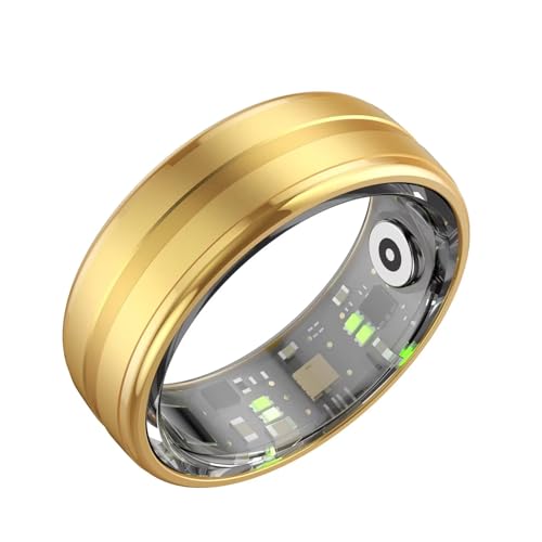 Smart Ring Smartringe für Herren Damen Smart Ring Android Schrittzähler Pulsmesser Schlaftracker Sport Fitness Tracker Gesundheitsring Herren Fitnesstracker Gold Schwarz Smartring Fitnessring von findtime