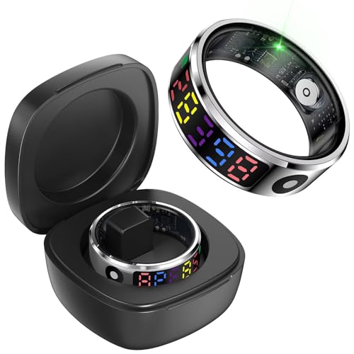 Smart Ring mit Display Touch Smartring für Herren Damen IP68 Wasserdicht Fitness Ring Tracker Android IOS Fitnessring Ring Smarter Ring SpO2 Schlaf Pulsmesser Schrittzähler Sport Fitnesstracker Smart Ring mit Display Touch Smartring für Herren Damen IP68 Wasserdicht Fitness Ring Tracker Android IOS Fitnessring Ring Smarter Ring SpO2 Schlaf Pulsmesser Schrittzähler Sport Fitnesstracker von findtime