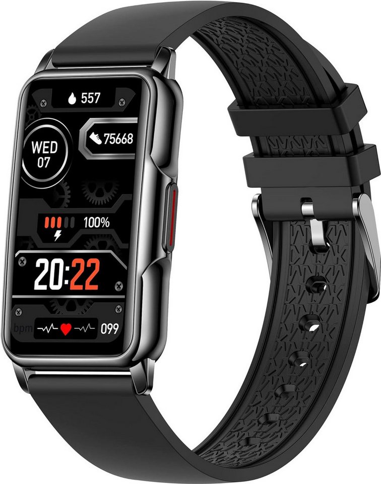 findtime Fitness Tracker IP68 Wasserdicht Großes Display Smartwatch (1,47 Zoll, Android/iOS), Gesunde Fitnessuhr: Herzfrequenz, Benachrichtigungen & mehr von findtime