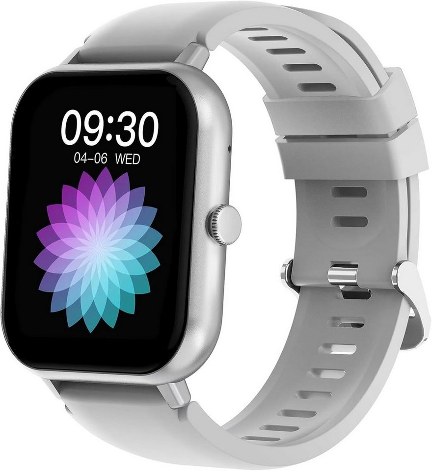 findtime Personalisierbare Zifferblätter mit eigenen Fotos Smartwatch (1,21 Zoll, Android, iOS), mit Telefonfunktion Blutdruckmessung Schrittzähl GesundheitsuhrPulsuhr von findtime