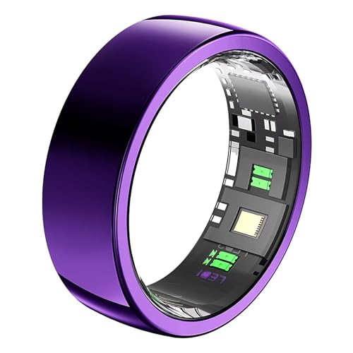 findtime Smart Ring Android Schlaftracker Smartringe für Herren Damen Fitness Ring Tracker Smartring Fitnessring Schrittzähler Herzfrequenz Pulsmesser Sport IOS Fitnesstracker Schwarz Violett Silber von findtime