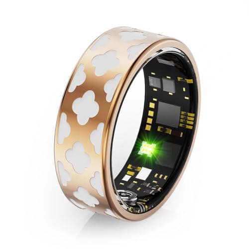 findtime Smart Ring Smartringe für Damen Smart Ring Android Fitness Ring Schlaftracker Herzfrequenz SpO2 Kalorie Distanz Messung Schrittzähler Rosegold von findtime