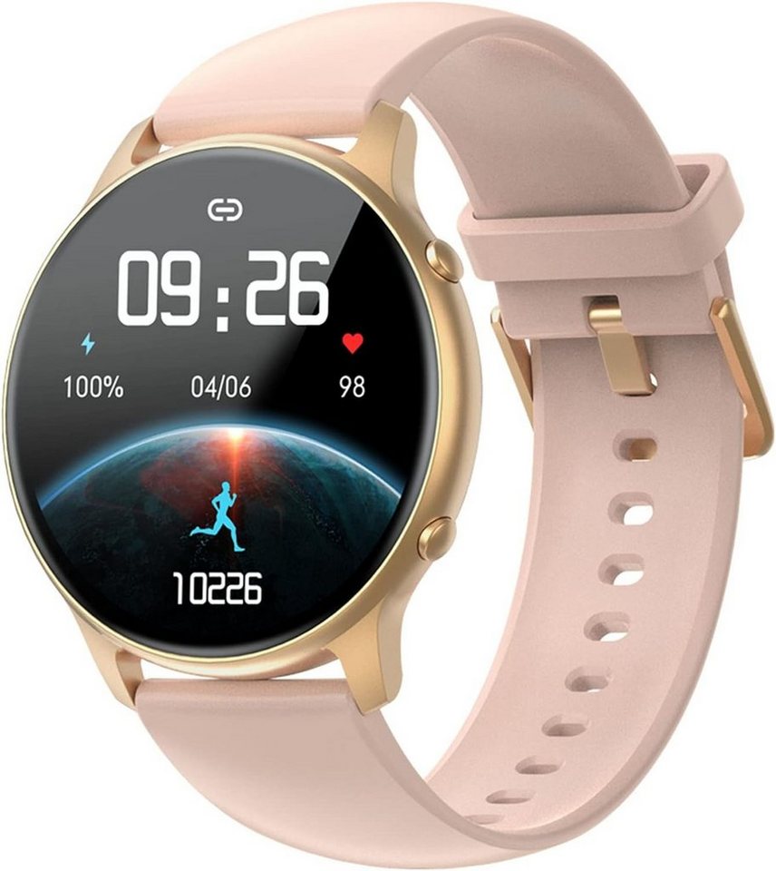 findtime Smartwatch (1,28 Zoll, Android, iOS), Aktivitätstracker mit Herzfrequenz, Schrittzähler, Schlaf, Wasserdicht von findtime