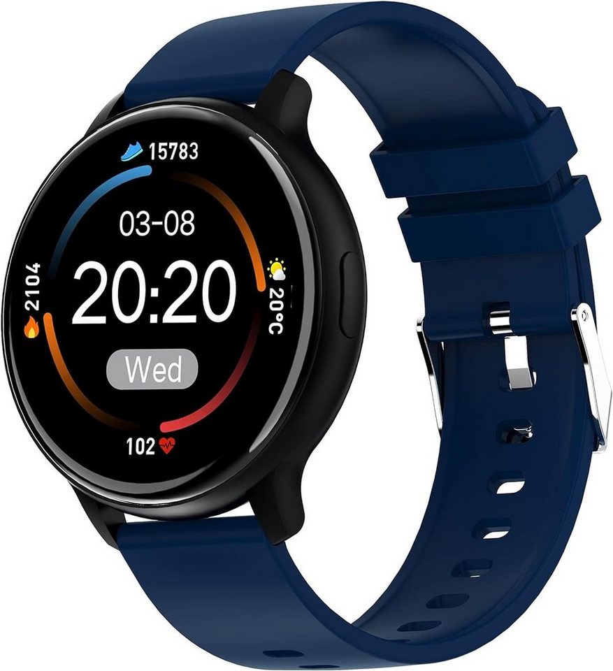 findtime Smartwatch (1,28 Zoll, Android, iOS), mit Herzfrequenzüberwachung, Musiksteuerung, Bluetooth, Übungsmodus von findtime
