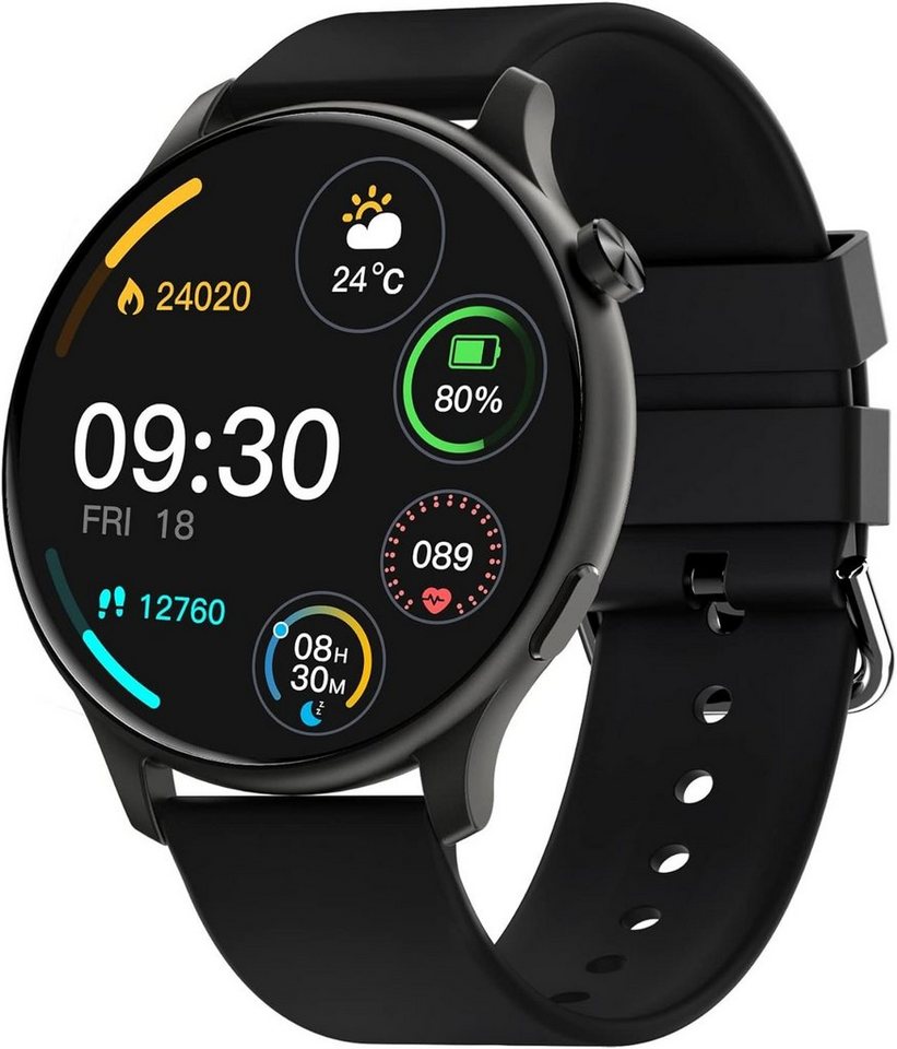 findtime Smartwatch (1,3 Zoll, Android, iOS), mit 100+ Sportmodi Herzfrequenz Blutdruck Smartwatch IP67 Wasserdicht von findtime