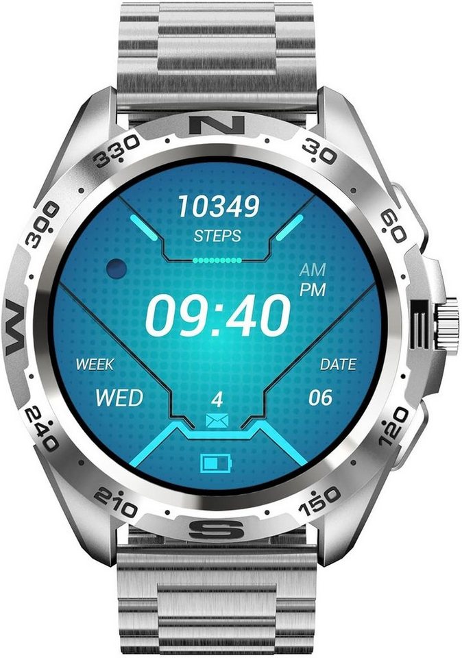 findtime Smartwatch (1,32 Zoll, Android, iOS), mit Touchscreen, Schlafmonitor, Herzfrequenz, Aktivitätstracker, IP67 von findtime