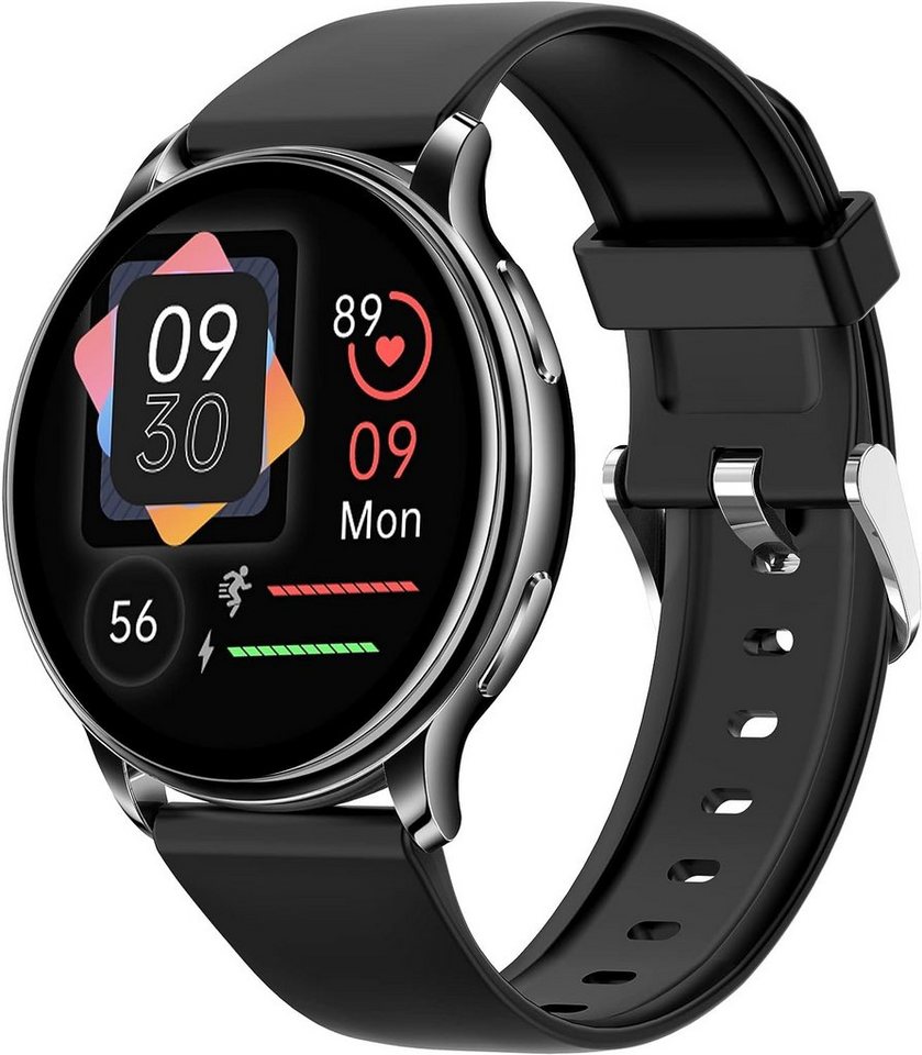 findtime Smartwatch (1,32 Zoll, Android iOS), Gesundheits Fitnessuhr Whatsapp Funktion Pulsuhr Digitale Armbanduhr von findtime