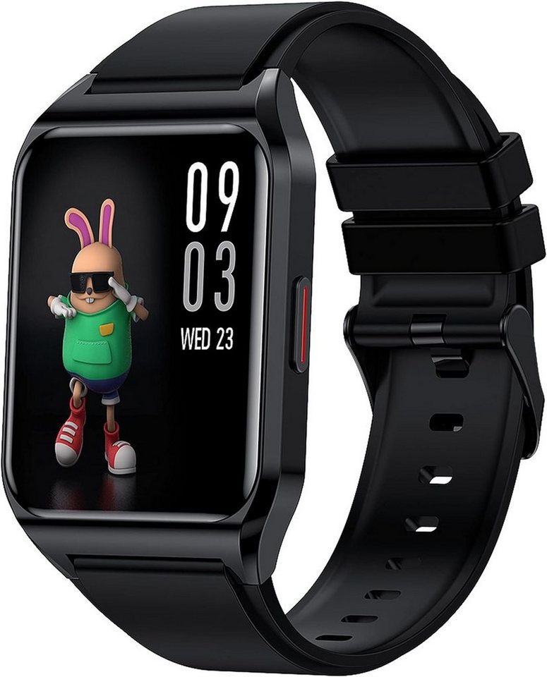 findtime Smartwatch (1,69 Zoll, Android, iOS), mit Telefonieren, mit Blutdruckmessung Kalorie Musik Schrittzähler von findtime