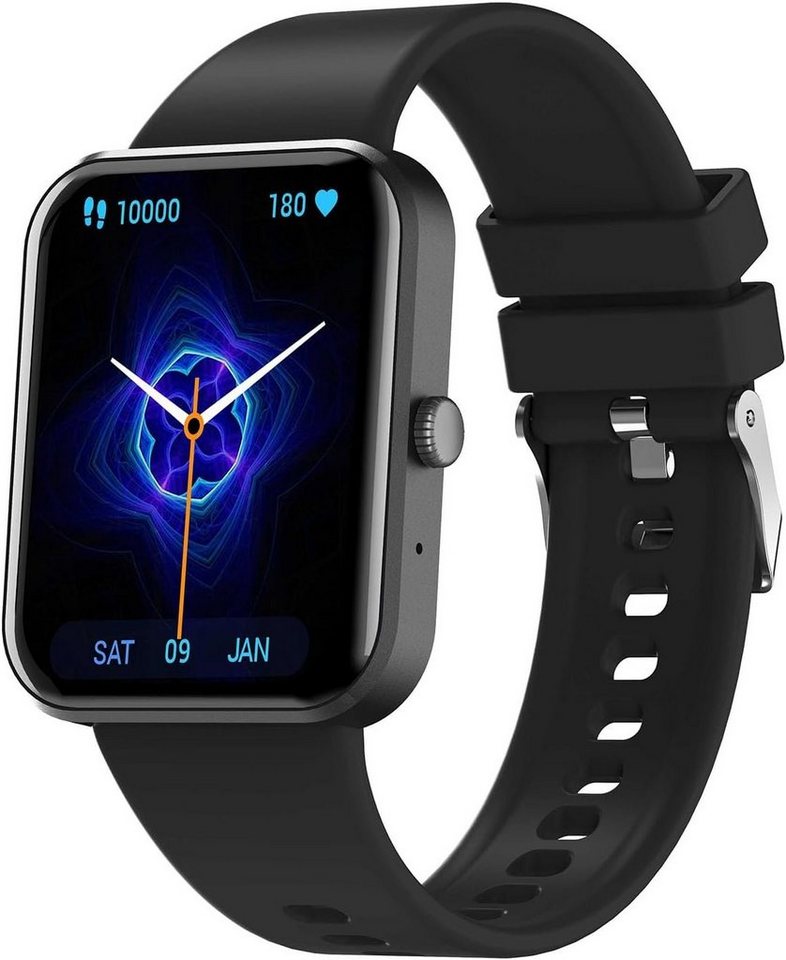 findtime Smartwatch (1,83 Zoll, Android, iOS), Sportuhr,Herzfrequenzmesser,Schlafmonitor, Intelligente Schrittzähler von findtime