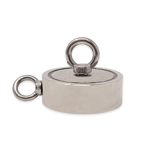 N42 Neodym Pot - Magnet Mit 1X M12 und 1X M10 Augenbolzen Für Magnetfischen, Erholung und Schatzsuche - 116mm Durchmesser x 32mm - 400kg Zug N42 Neodym Pot - Magnet Mit 1X M12 und 1X M10 Augenbolzen Für Magnetfischen, Erholung und Schatzsuche - 116mm Durchmesser x 32mm - 400kg Zug von first4magnets