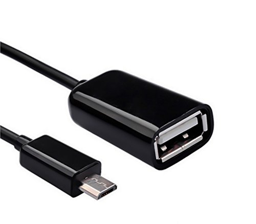 fittings4you 1x Highspeed OTG Adapter Kabel Micro USB auf USB A B für Android Smartphone schwarz von fittings4you