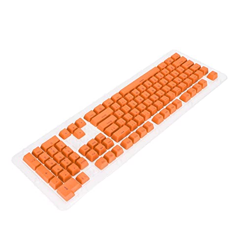 flexman 106 Tasten PBT Tastenkappen, OEM Ergonomisches Tastatur Tastenkappen Set, Computer Ersatzzubehör für 61, 87, 104 Mechanische Tastaturen für das Heimbüro (Orange) von flexman