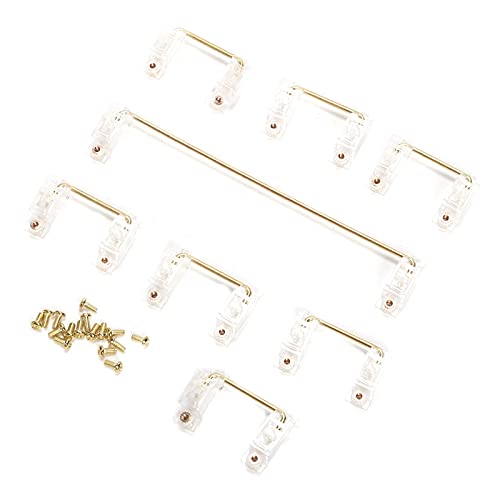 flexman Mechanischer Tastaturstabilisator, Individuelle Mechanische Tastaturposition, Mechanische Tastatur mit Goldener Draht Tastenkappe, Zubehör für DIY61 64 87 104 108 Tasten ﻿ (Transparent) von flexman