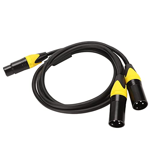 flexman XLR Splitterkabel, 3,3 Fuß 3 Poliges XLR Splitterkabel (Buchse auf Dual Stecker), Geräuschloses, Verlustarmes XLR y Kabel für Mikrofone, Studiokoordinatoren, Mischpulte von flexman