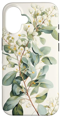 Hülle für iPhone 16 Eukalyptus grüne Blüte Blütenblätter Blumenzweige von flowers Design