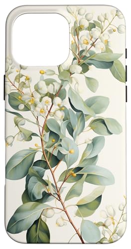 Hülle für iPhone 16 Pro Max Eukalyptus grüne Blüte Blütenblätter Blumenzweige von flowers Design