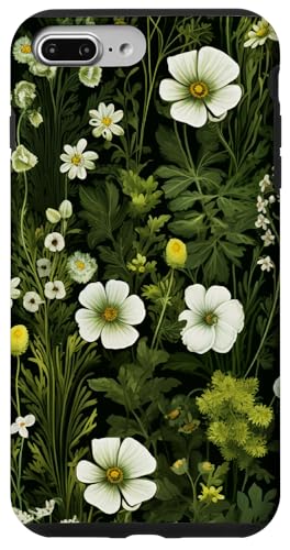 Hülle für iPhone 7 Plus/8 Plus Olivgrüne Boho-Wildblumen von flowers Design