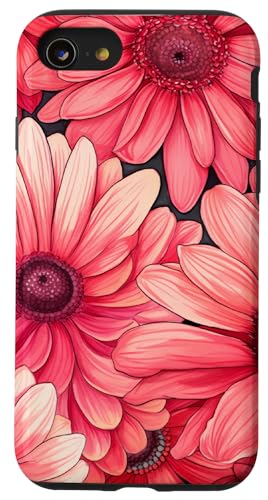 Hülle für iPhone SE (2020) / 7 / 8 Muster Gerbera Gänseblümchen Blume Floral Gemustert Original Art von flowers Design