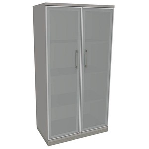 fm Aktenschrank Oldenburg, 4260429767762 lichtgrau 3 Fachböden 80,0 x 44,2 x 151,7 cm von fm