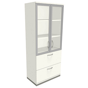 fm Aktenschrank Sidney, 4260672330911 weiß 2 Fachböden 80,0 x 44,2 x 186,9 cm von fm