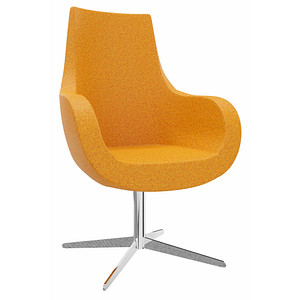 fm Sessel Pirum orange chrom Stoff von fm