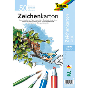 50 folia Zeichenkarton DIN A4 von folia