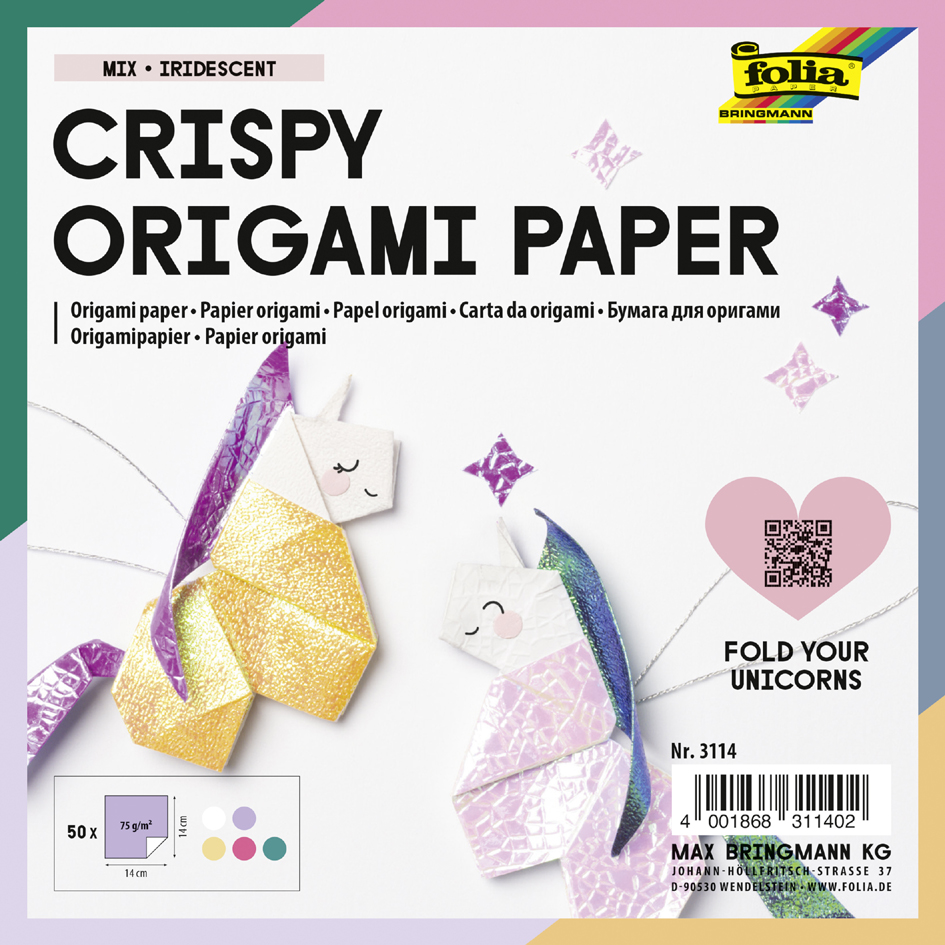 folia Faltblätter Crispy Origami Paper Punkt & Kristall von folia