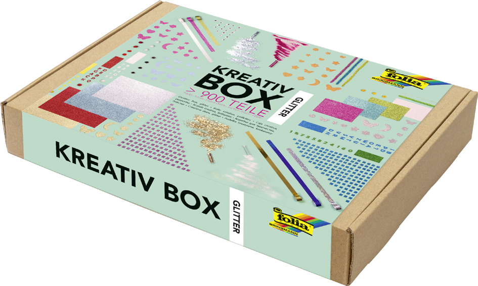 folia Kreativ Box , Glitter, , über 900 Teile von folia