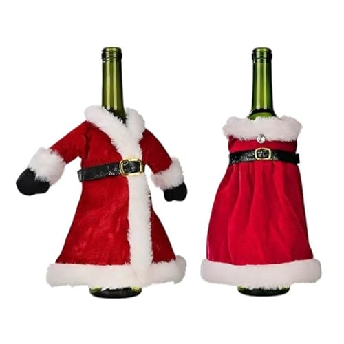 Festive Christmas Bottle Cover Mr and Mrs Claus von fonefunshop