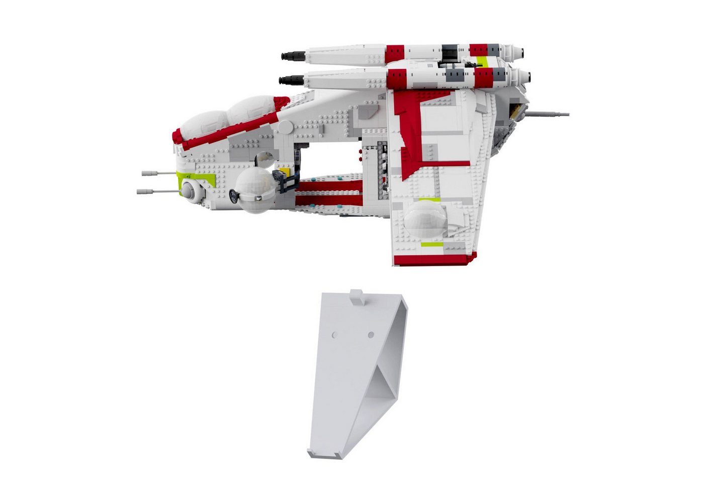 fossi3D Wandhalter Wandhalterung kompatibel mit LEGO Star Wars 75309 Republic Gunship von fossi3D