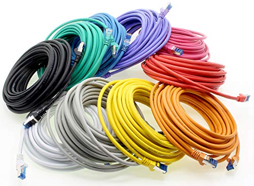 freiwerk 2.0 M - CAT-6a Netzwerk-Kabel, Ethernet, Lan & Patch Kabel RJ-45 SFTP 10GB/s - 10 Stück 10 Farben von freiwerk