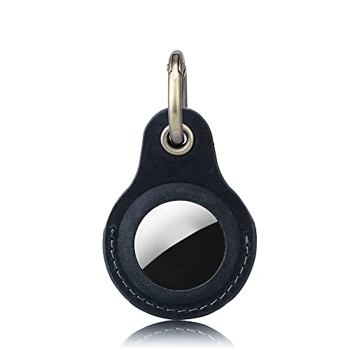 Airtag Anhänger, Schlüsselanhänger, Hülle, Schutzhülle - echtes Leder - Case kompatibel mit Apple Airtag | dunkelblau von fuchswerk