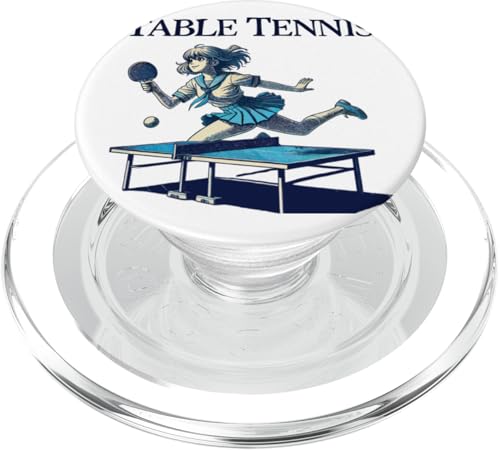 Anime Retro Tischtennis Spieler PopSockets PopGrip für MagSafe von funny table tennis player outfit design