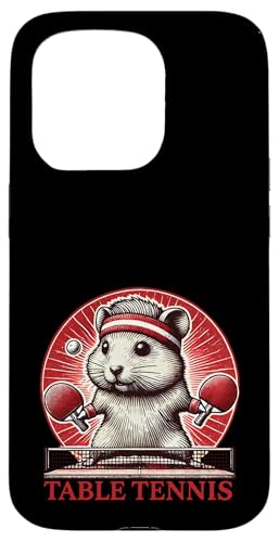 Hülle für iPhone 15 Pro Hamster Retro Vintage Tischtennis Table Tennis von funny table tennis player outfit design