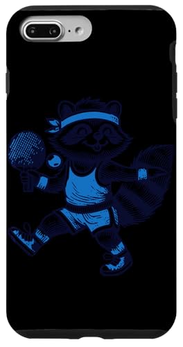 Hülle für iPhone 7 Plus/8 Plus Tischtennis Waschbär Sport Retro Lustiges von funny table tennis player outfit design