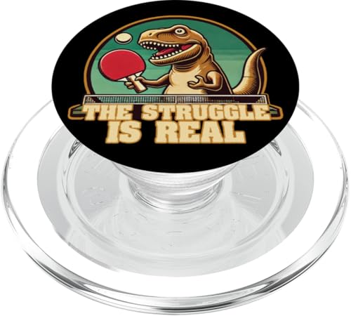 Lustiger T-Rex The Struggle Is Real Tischtennis PopSockets PopGrip für MagSafe von funny table tennis player outfit design