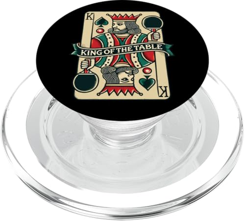 Retro Spielkarte Tischtennis King Of The Table PopSockets PopGrip für MagSafe von funny table tennis player outfit design