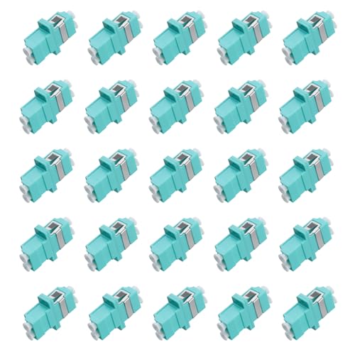 fyboptwu - 25 Stück LC-Glasfaserkupplungsadapter LC auf LC OM3 Koppler Duplex Multimode-Stecker LC-LC-Buchse auf Buchse Duplex Multi-Mode-Adapter von fyboptwu