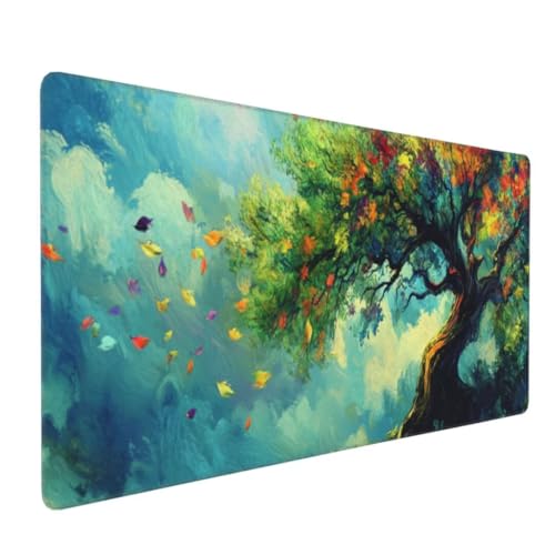 Abstrakt Baum Mauspad XXL, Großes Mousepad 1200x600x3mm Rutschfeste Schreibtischunterlage, Präzises und langlebiges Large Mouse pad, Improved Precision Rutschfeste Gummibasis, für Mauspad Office k-654 von generic