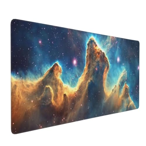 Abstrakt Wolken Mauspad,Large XXL Mouse Pad 800x300x3mm Tastatur Matte,Groß Vernähte Kanten WassXerdicht Anti-Rutsch Mauspad,Erweiterter Schreibtisch Schutz Mauspad für Geschenk Weiblich Office k-541 von generic