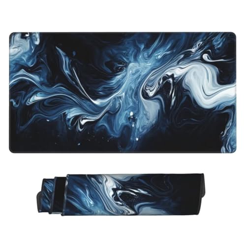 Blau Wellen Gaming Mauspad XXL, Großes Mousepad 700x300x3mm rutschfeste Schreibtischunterlage, Präzises und langlebiges Large Mouse pad rutschfeste Gummibasis, für Gaming Mauspad Home Office H70 von generic